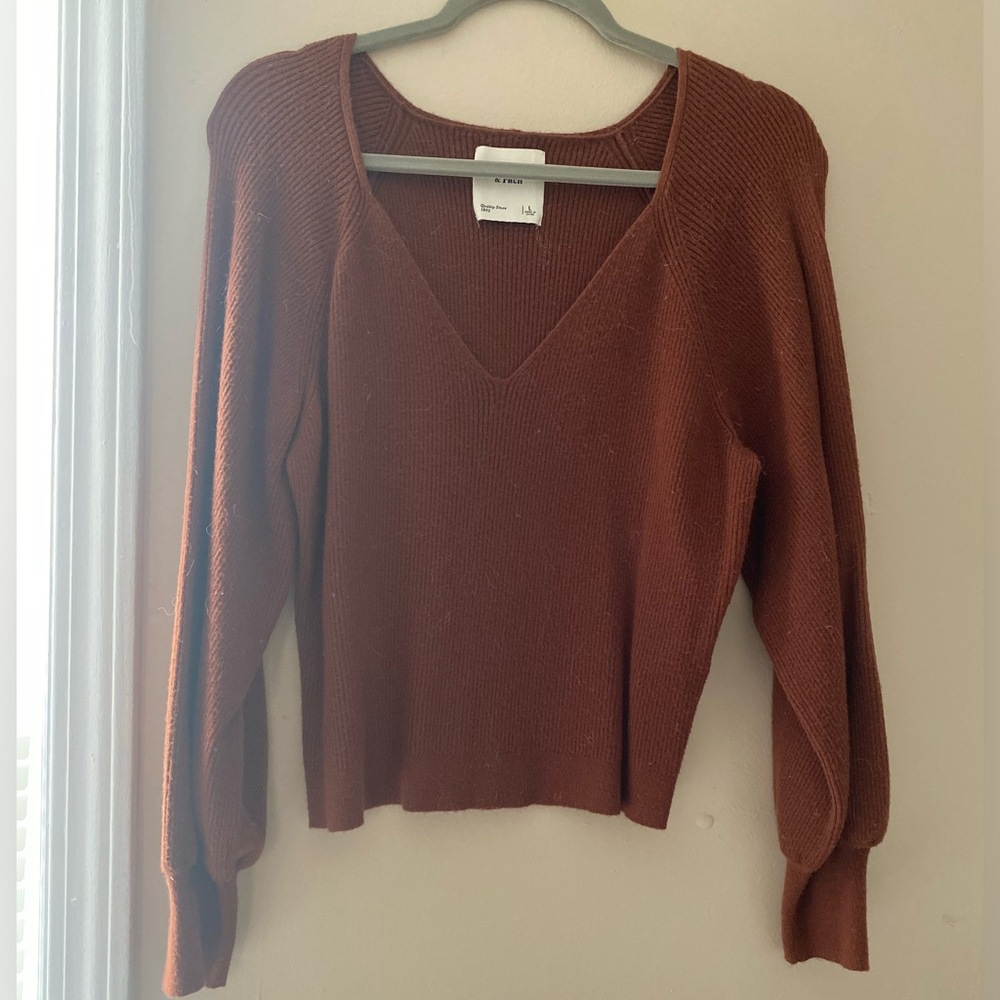 Preowned, All Brown Long Sleeve, Size L, Abercrombie&Fitch